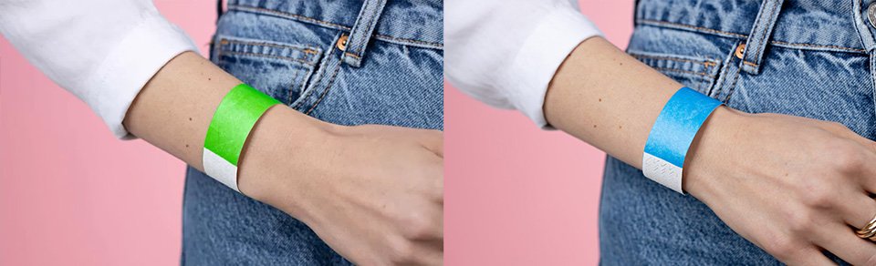 Pulseras Tyvek personalizadas impresas